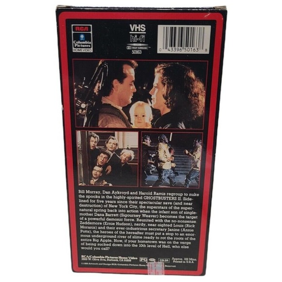 GHOSTBUSTERS 2 VHS, 1989 Horror Comedy, Bill Murray, Rare Promo Widescreen - Picture 3 of 4